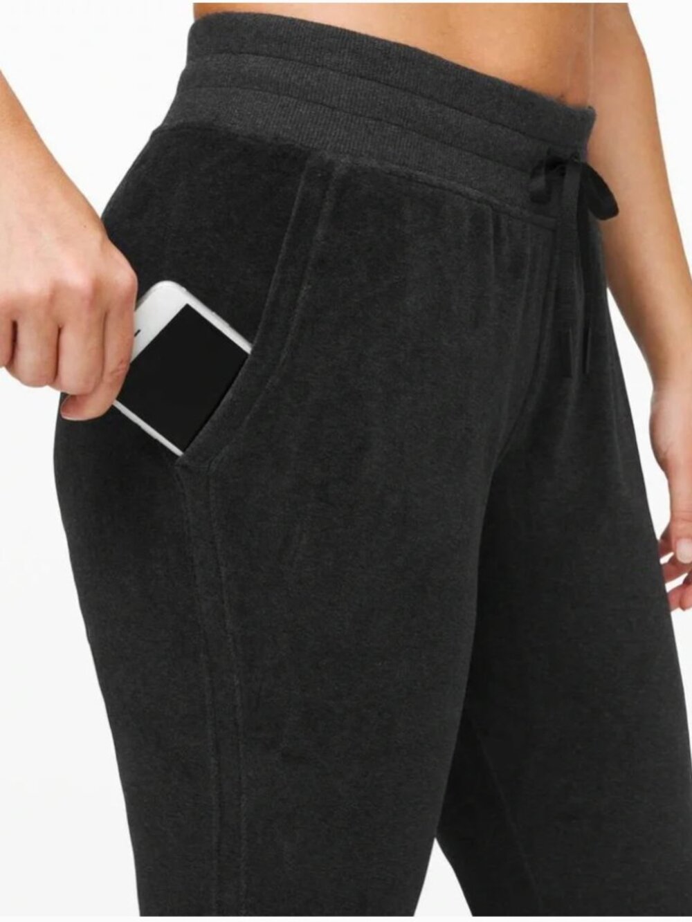 Womens Lululemon Warm Down Velour Joggers | Black | Size 4 | NWT